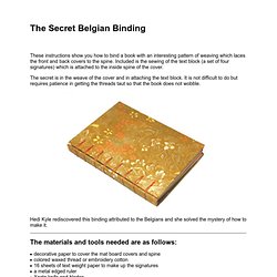 Secret Belgian Binding Instructions - StumbleUpon