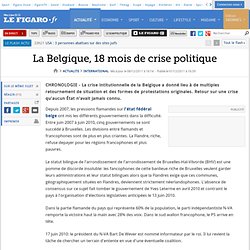 International : La Belgique, 18 mois de crise politique