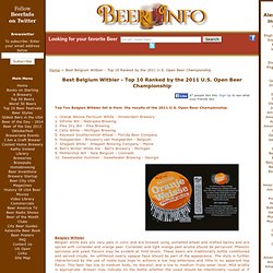 Best Belgium Witbier - Top 10 Ranked by the 2010 U.S. Open Beer Championship