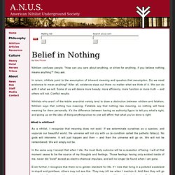 Belief in Nothing