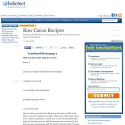 s Delicious and Healthy Raw Cacao Recipes