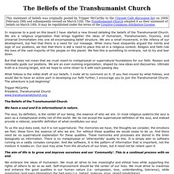 Beliefs \ Transhumanist Church
