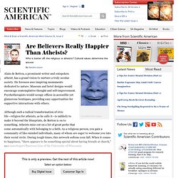 Are Believers Really Happier Than Atheists?