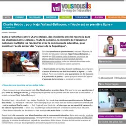 Charlie Hebdo : pour Najat Vallaud-Belkacem, « l’école est en première ligne »