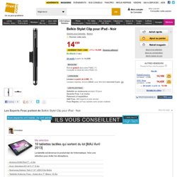 Belkin Stylet Clip pour iPad - Noir - Fnac.com - Stylets pour tablette