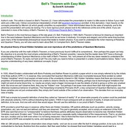 Bell's Theorem with Easy Math