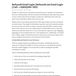 Bellsouth Email Login