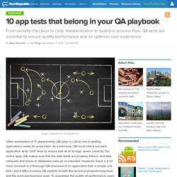 10 app tests that belong in your QA playbook