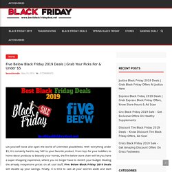 Five Below Black Friday 2019 Deals