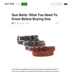 Gun Belts: What You Need To Know Before Buying One
