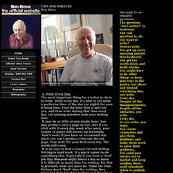 Ben Bova Writing Tips