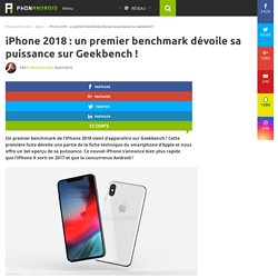 iPhone 2018 : un premier benchmark dévoile sa puissance sur Geekbench !