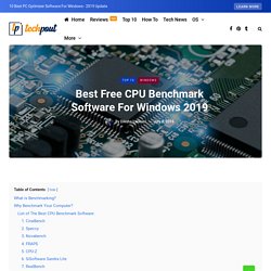 Best Free CPU Benchmark Software For Windows 2019