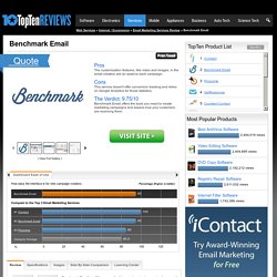 Pros & Cons of Benchmark Email Marketing Service - TopTenREVIEWS