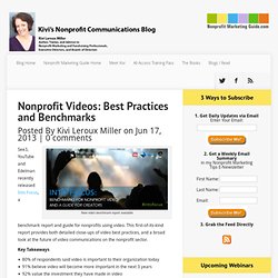 Nonprofit Videos: Best Practices and Benchmarks