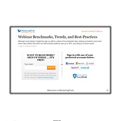 Webinar Benchmarks, Trends, and Best-Practices