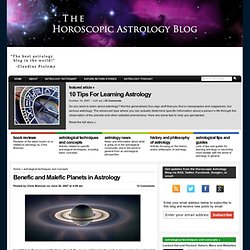 Benefic and Malefic Planets in Astrology » The Horoscopic Astrology Blog