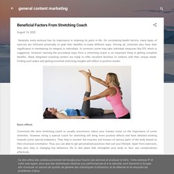 Beneficial Factors From Stretching Coach