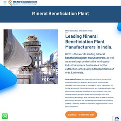 Mineral Beneficiation Plant Suppliers - Mineral Beneficiation Plant Manufacturers India