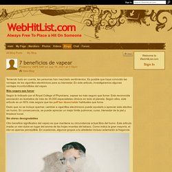 7 beneficios de vapear - WebHitList.com
