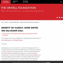 Benefit of Clergy: Some Notes on Salvador Dali