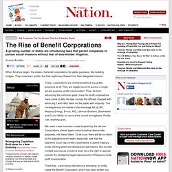 The Rise of Benefit Corporations