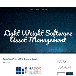 Benefited Task Of Software Asset