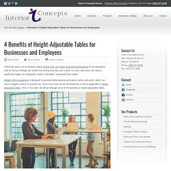 4 Benefits of Height-Adjustable Tables - Interior Concepts