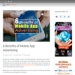 6 Benefits of Mobile App Advertising - Apps Discover