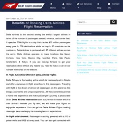 Benefits of Booking Delta Airlines Flight Reservation