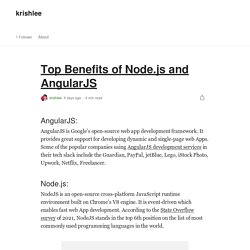 Top Benefits of Node.js and AngularJS