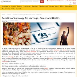Benefits of Astrology for Marriage, Career and Health.