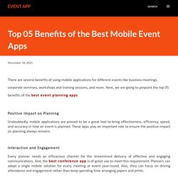 Top 05 Benefits of the Best Mobile Event Apps