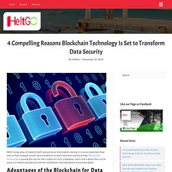 Benefits of Blockchain Technology for Data Security