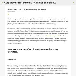 Benefits Of Outdoor Team Building Activities
