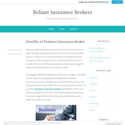 Benefits of Business Insurance Broker