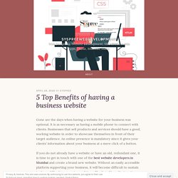 5 Top Benefits of having a business website – syspreewebdevelopment