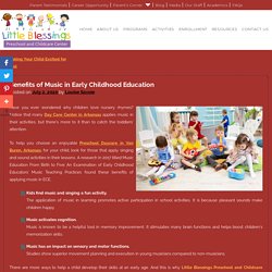 Benefits of Music in Early Childhood Education