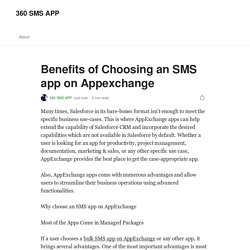 Benefits of Choosing an SMS app on Appexchange