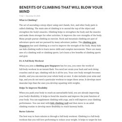 BENEFITS OF CLIMBING THAT WILL BLOW YOUR MIND