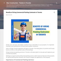 Benefits of Hiring Commercial Painting Contractor in Toronto