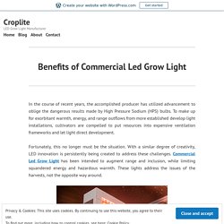 Benefits of Commercial Led Grow Light – Croplite