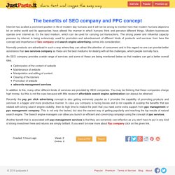 The benefits of SEO company and PPC concept