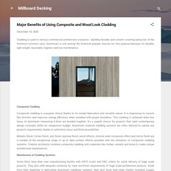 Major Benefits of Using Composite and Wood Look Cladding