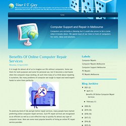 Benefits Of Online Computer Repair Services