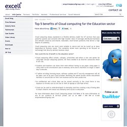 Top 5 benefits of Cloud computing for the Education sector