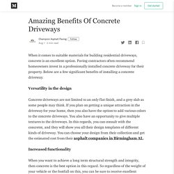 Amazing Benefits Of Concrete Driveways