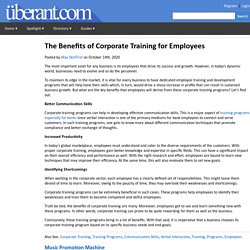 The Benefits of Corporate Training for Employees