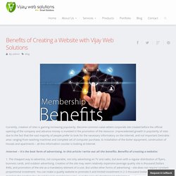 Benefits of Creating a Website with Vijay Web Solutions