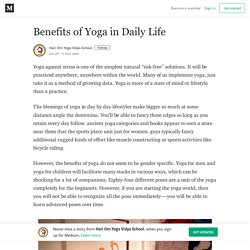 Benefits of Yoga in Daily Life – Hari Om Yoga Vidya School